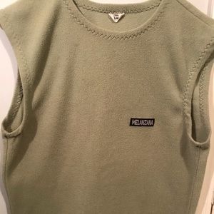 Vintage Melanzana Womens Pullover Vest Olive Green